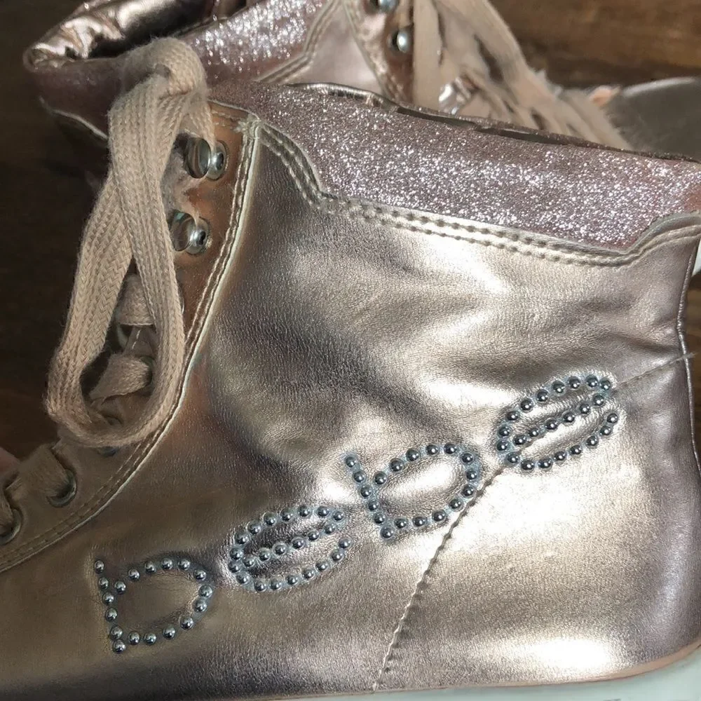 Bebe vintage glitter high tops size 9